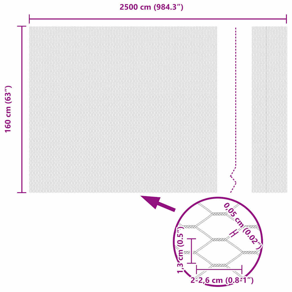 Gard Hexagonal Gri Argintiu 1.6 x 25 m Oțel galvanizat GartenMobel Dekor