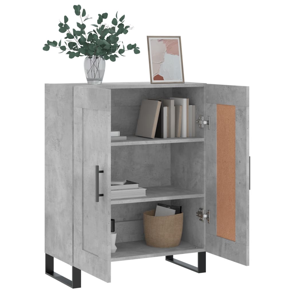Servantă, gri beton, 69,5x34x90 cm, lemn compozit GartenMobel Dekor