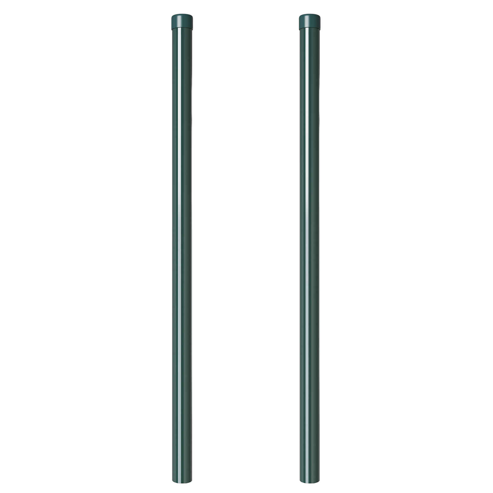 Stâlpi de Gard 2 pcs Verde 100 cm Oțel vopsit în pulbere GartenMobel Dekor