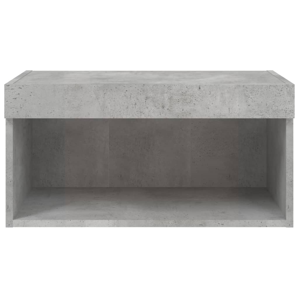 Comodă TV cu lumini LED, gri beton, 60x30x30 cm GartenMobel Dekor