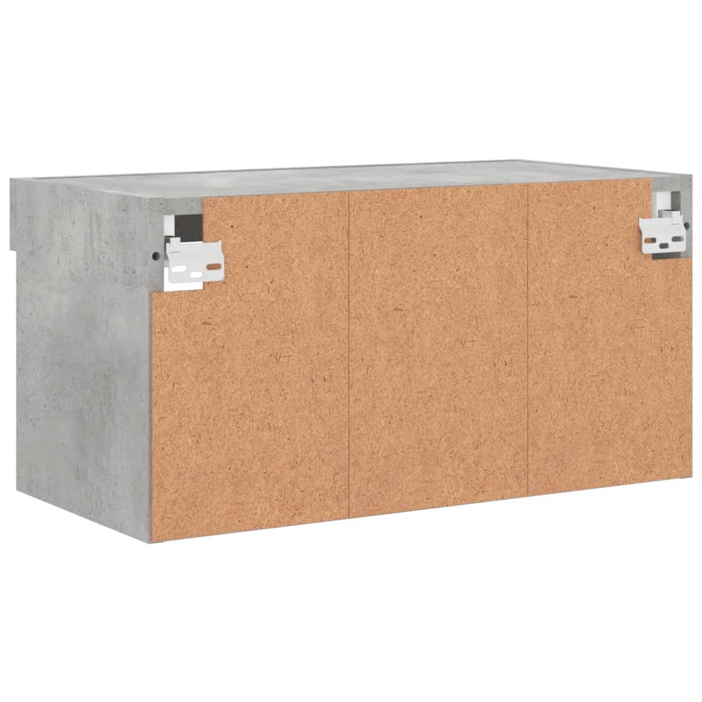 Comodă TV cu lumini LED, gri beton, 60x30x30 cm GartenMobel Dekor