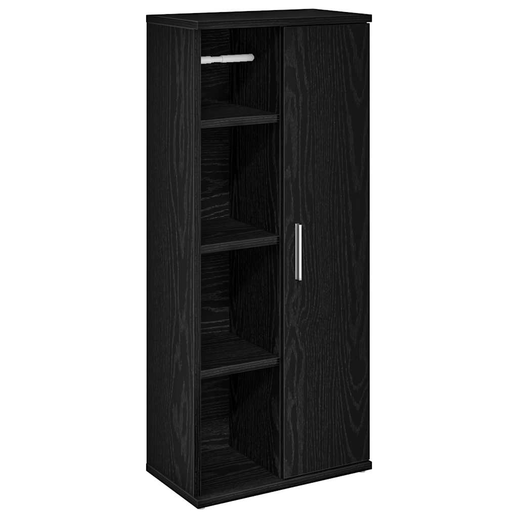 Dulap de baie cu suport role, negru, 39x22x90 cm GartenMobel Dekor
