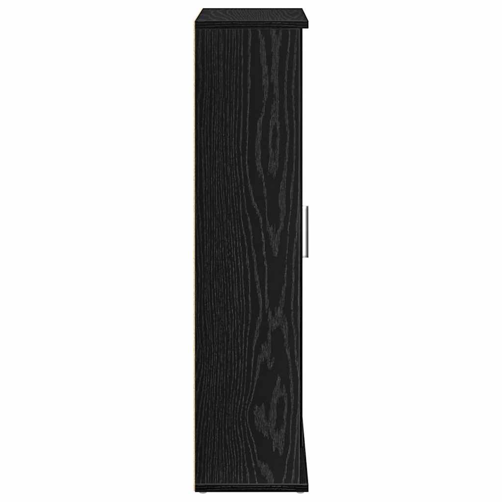 Dulap de baie cu suport role, negru, 39x22x90 cm GartenMobel Dekor