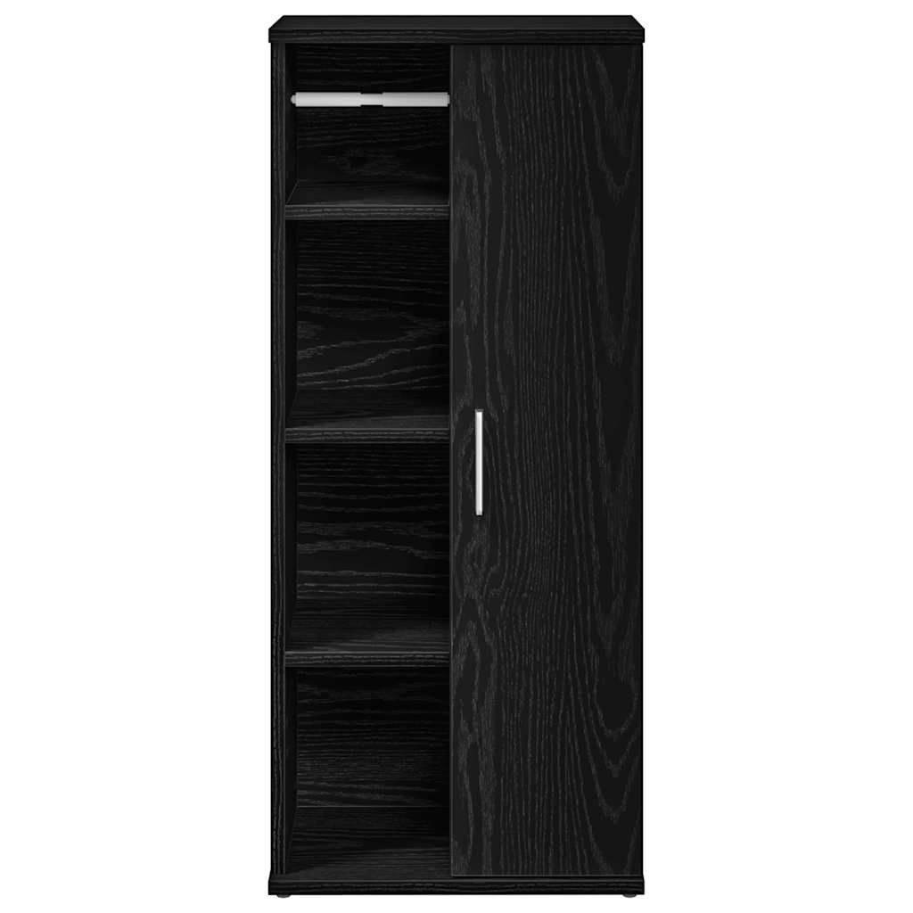 Dulap de baie cu suport role, negru, 39x22x90 cm GartenMobel Dekor