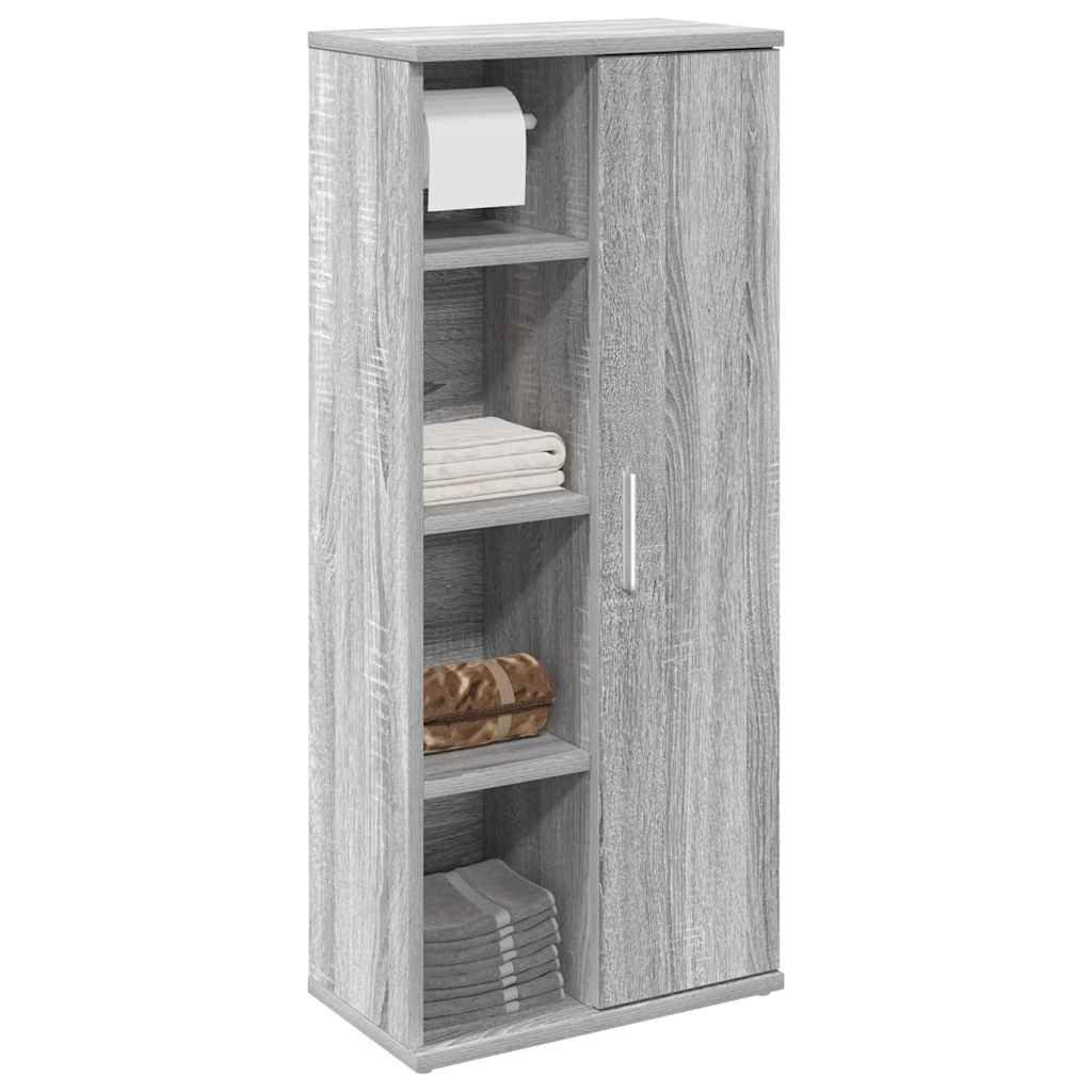 Dulap de baie cu suport role, sonoma gri, 39x22x90 cm GartenMobel Dekor