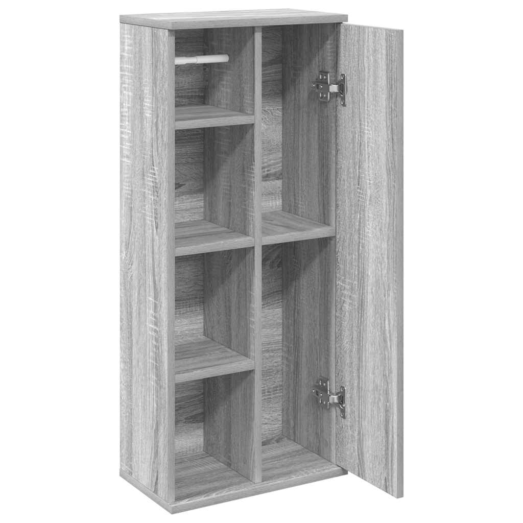 Dulap de baie cu suport role, sonoma gri, 39x22x90 cm GartenMobel Dekor