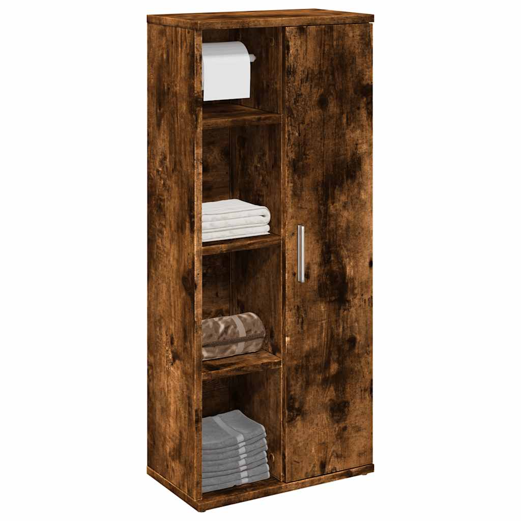 Dulap de baie cu suport role, stejar fumuriu, 39x22x90 cm GartenMobel Dekor