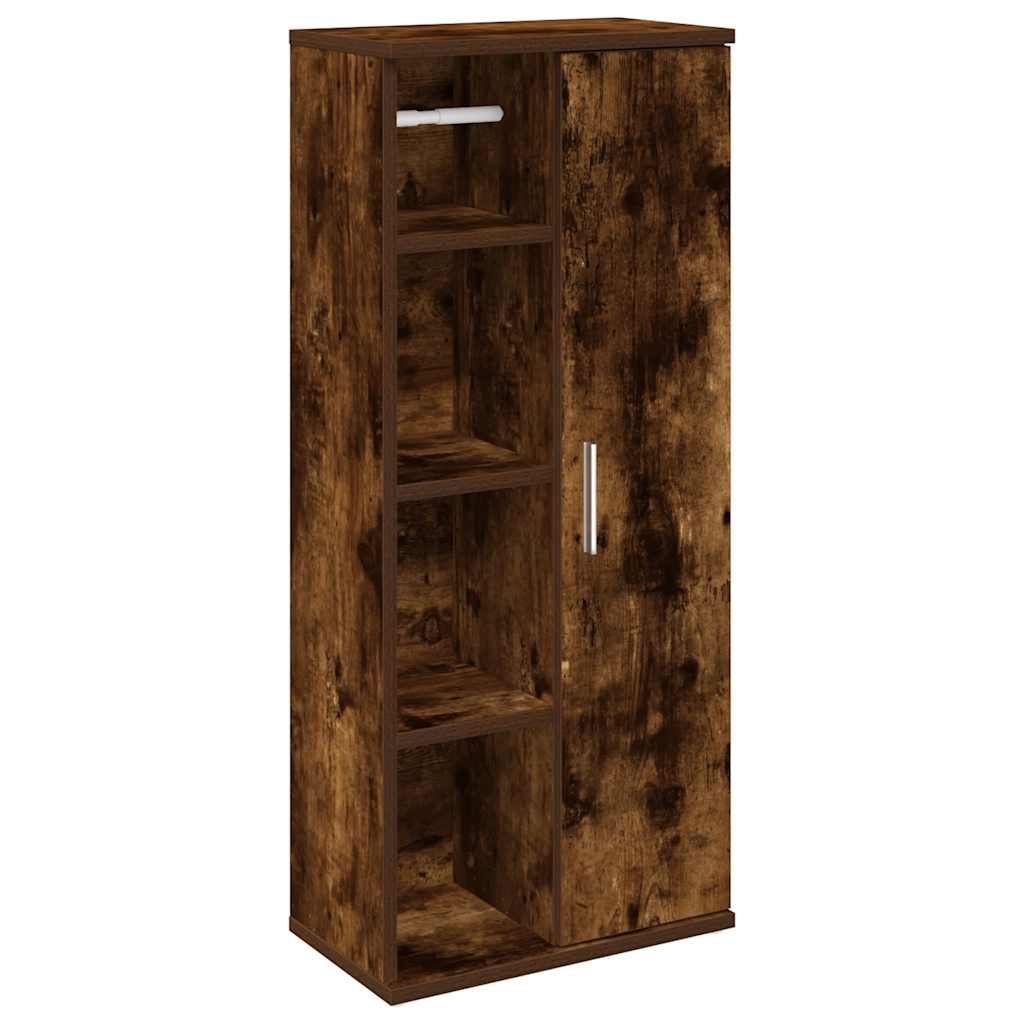 Dulap de baie cu suport role, stejar fumuriu, 39x22x90 cm GartenMobel Dekor