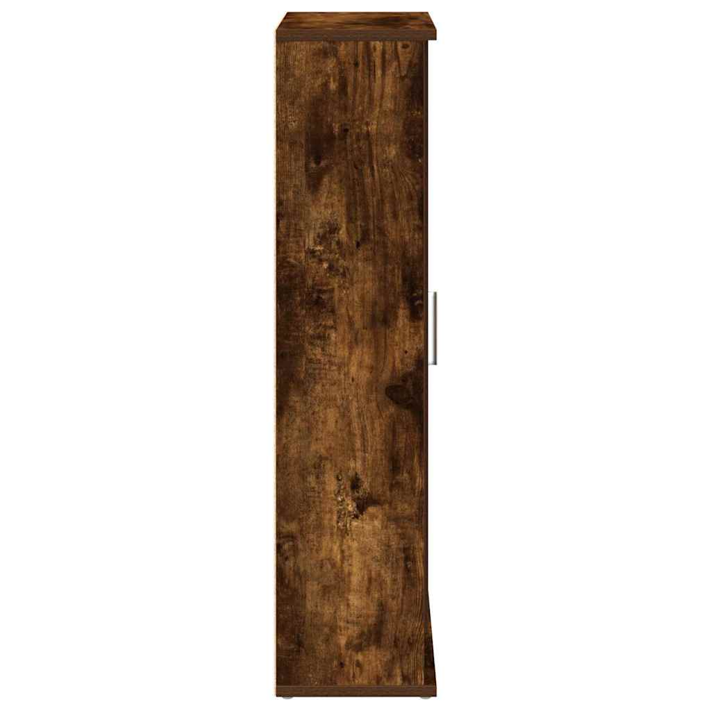 Dulap de baie cu suport role, stejar fumuriu, 39x22x90 cm GartenMobel Dekor