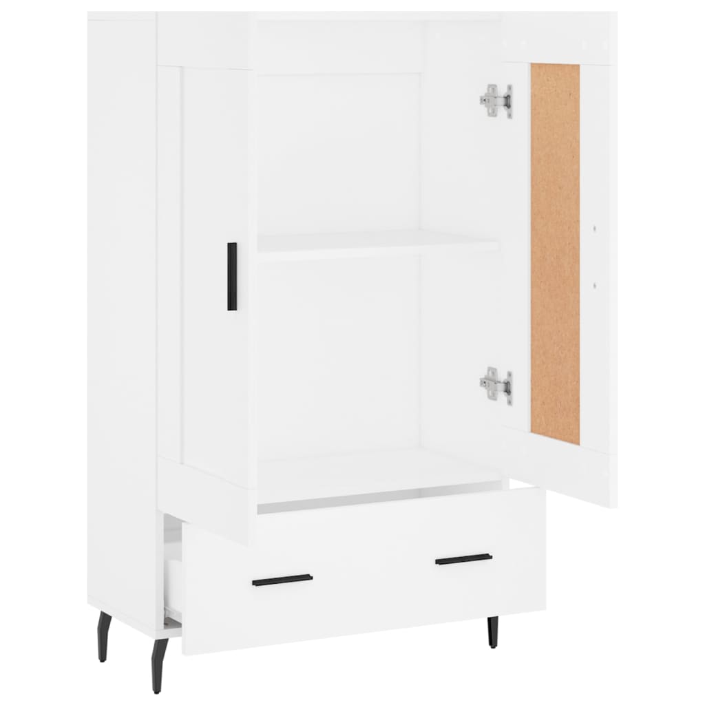 Dulap înalt, alb, 69,5x31x115 cm, lemn prelucrat GartenMobel Dekor