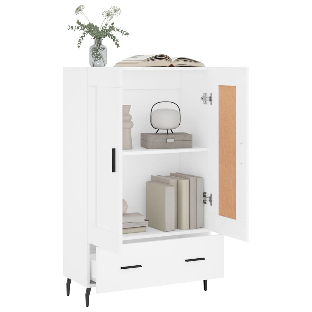 Dulap înalt, alb, 69,5x31x115 cm, lemn prelucrat GartenMobel Dekor