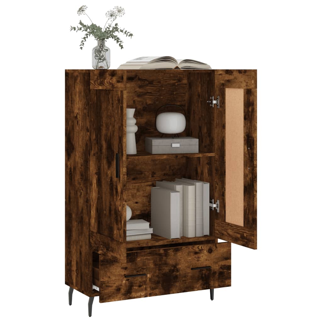 Dulap înalt, stejar afumat, 69,5x31x115 cm, lemn prelucrat GartenMobel Dekor