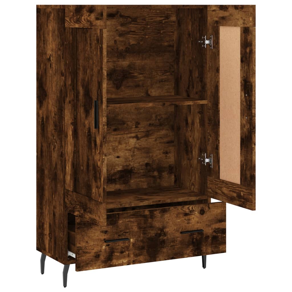 Dulap înalt, stejar afumat, 69,5x31x115 cm, lemn prelucrat GartenMobel Dekor