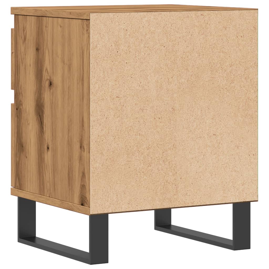 Noptiere, 2 buc., stejar artizanal, 40x35x50 cm, lemn prelucrat GartenMobel Dekor