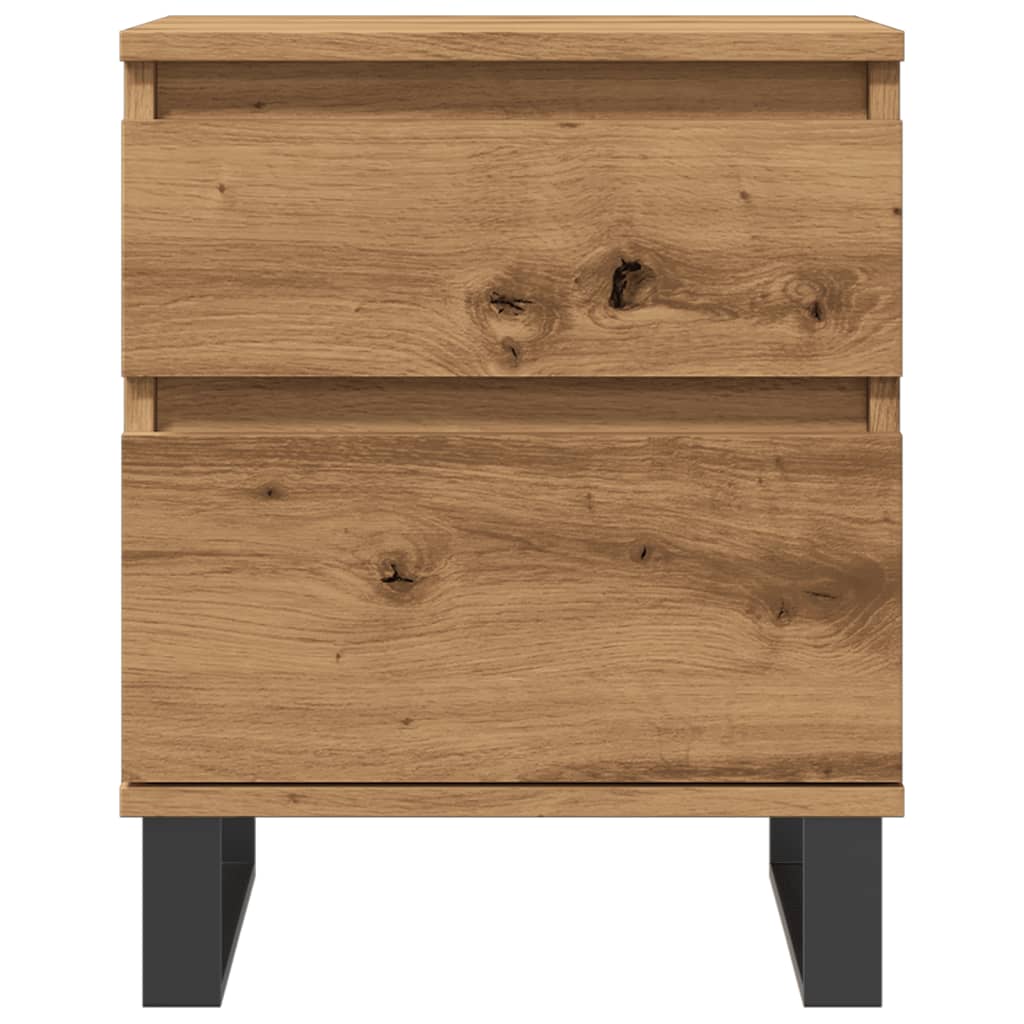 Noptiere, 2 buc., stejar artizanal, 40x35x50 cm, lemn prelucrat GartenMobel Dekor