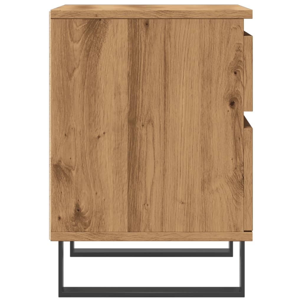 Noptiere, 2 buc., stejar artizanal, 40x35x50 cm, lemn prelucrat GartenMobel Dekor