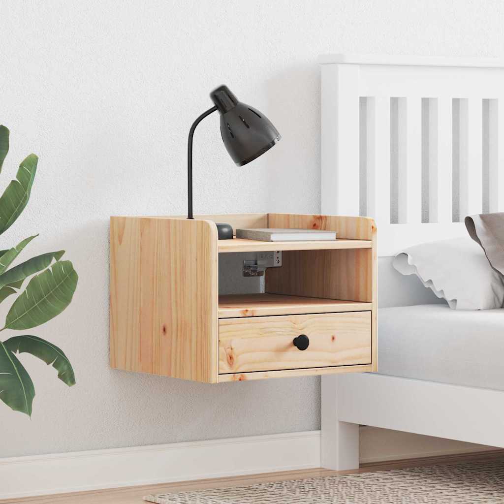 Mese de noptieră cu sertar Pe perete 2 pcs Maro 38 x 36 x 29.5 cm GartenMobel Dekor