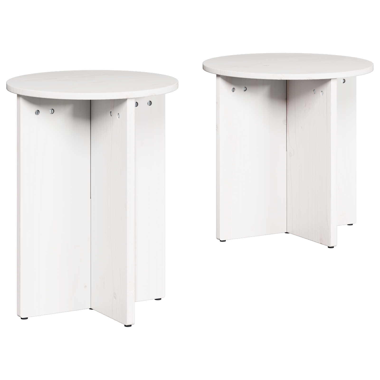 Set de măsuțe de cafea 2 pcs Alb 41.5 x 41.5 x 41 cm GartenMobel Dekor