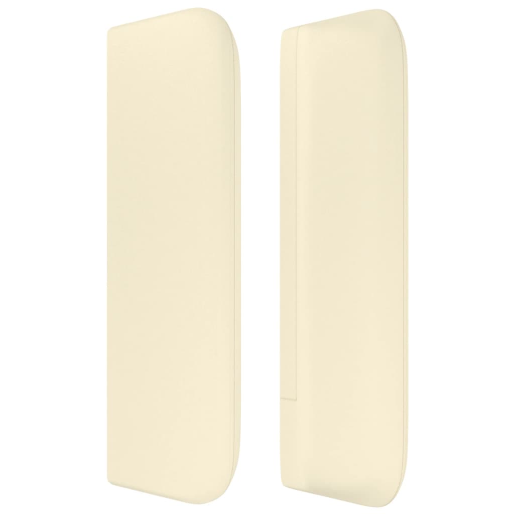 Tăblie de pat cu aripioare crem 163x16x78/88 cm piele ecologică GartenMobel Dekor