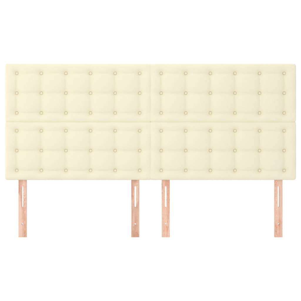 Tăblii de pat, 4 buc, crem, 80x5x78/88 cm, piele ecologică GartenMobel Dekor