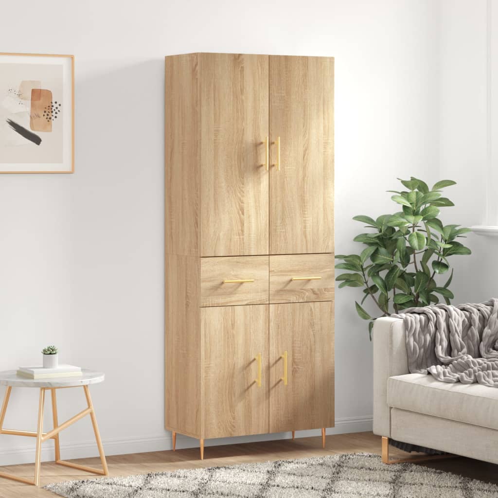 Dulap înalt, stejar sonoma, 69,5x34x180 cm, lemn compozit GartenMobel Dekor