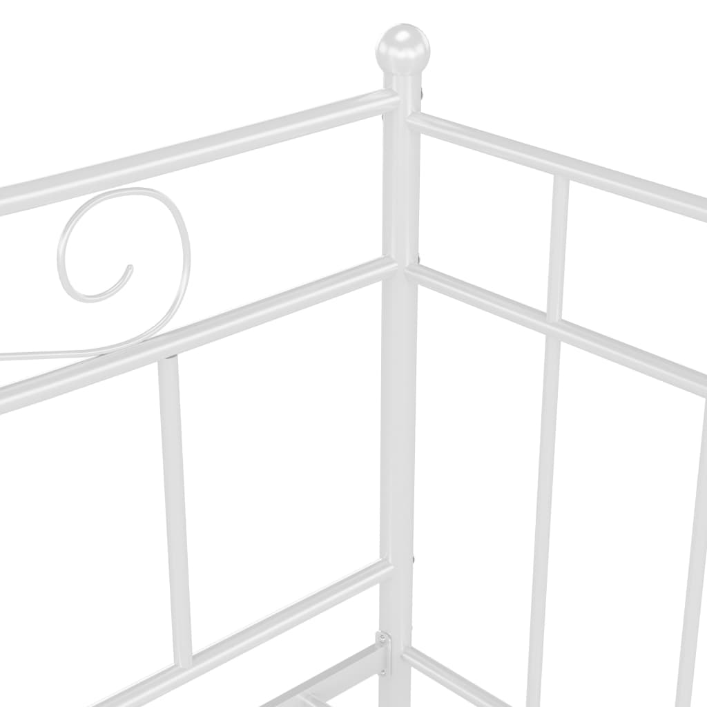 Cadru pat canapea, alb, 90x200 cm, metal GartenMobel Dekor