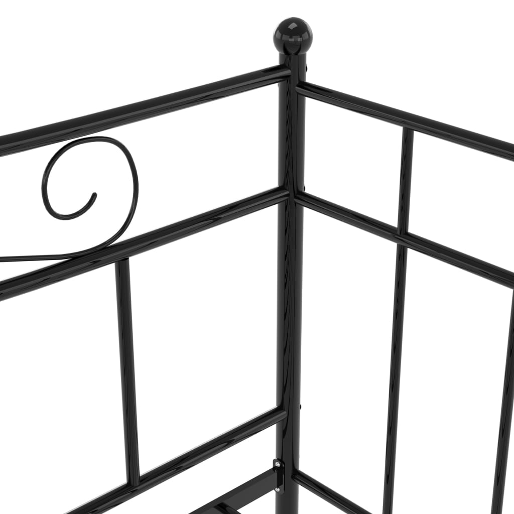 Cadru pat canapea extensibilă, negru, 90x200 cm, metal GartenMobel Dekor
