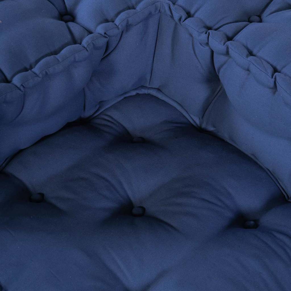 Fotolii puf modulare, 3 buc., indigo, textil GartenMobel Dekor