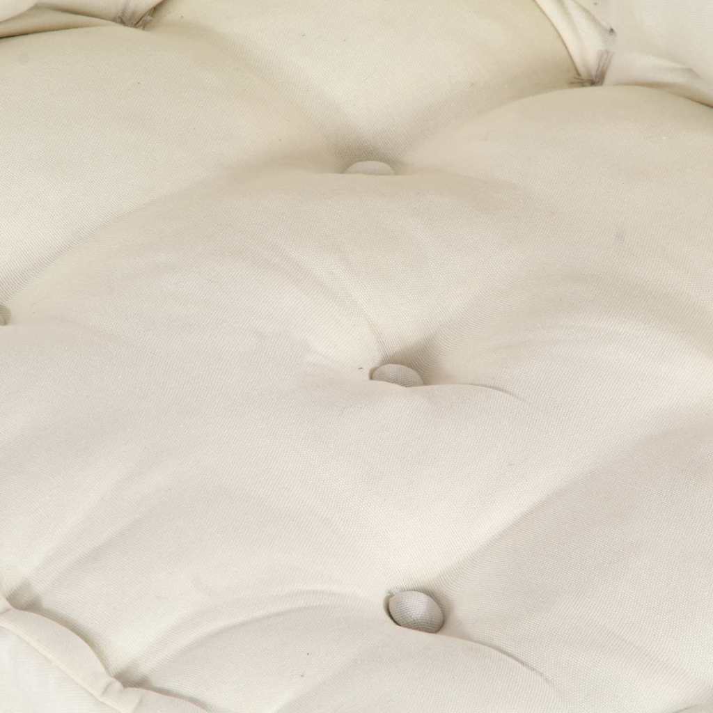 Set fotolii puf modulare, 2 buc, crem, textil GartenMobel Dekor