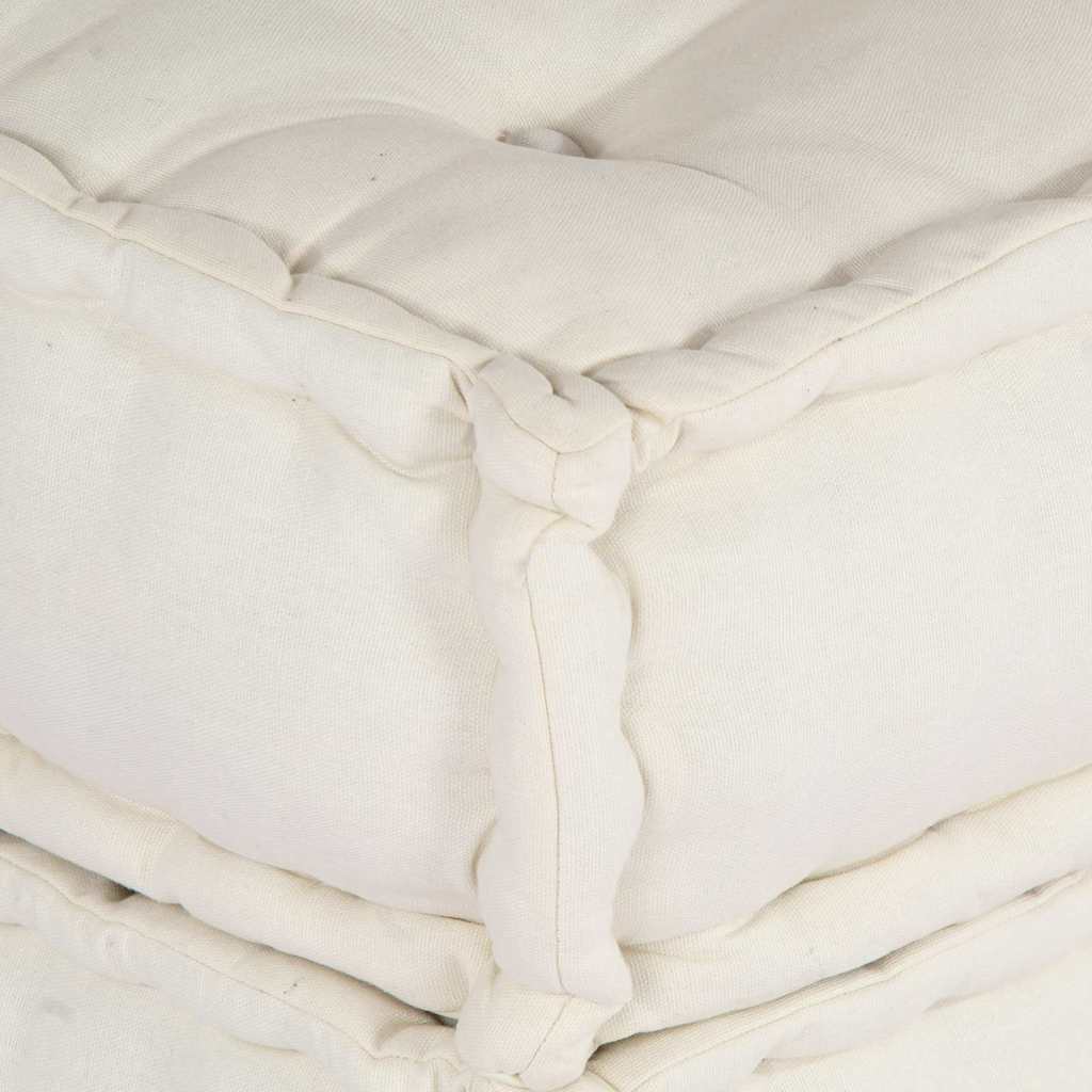 Set fotolii puf modulare, 2 buc, crem, textil GartenMobel Dekor