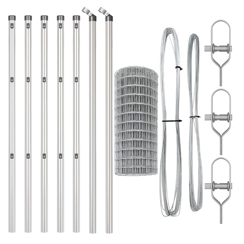 Gard cu stâlpi Gri 0.4 x 25 m GartenMobel Dekor
