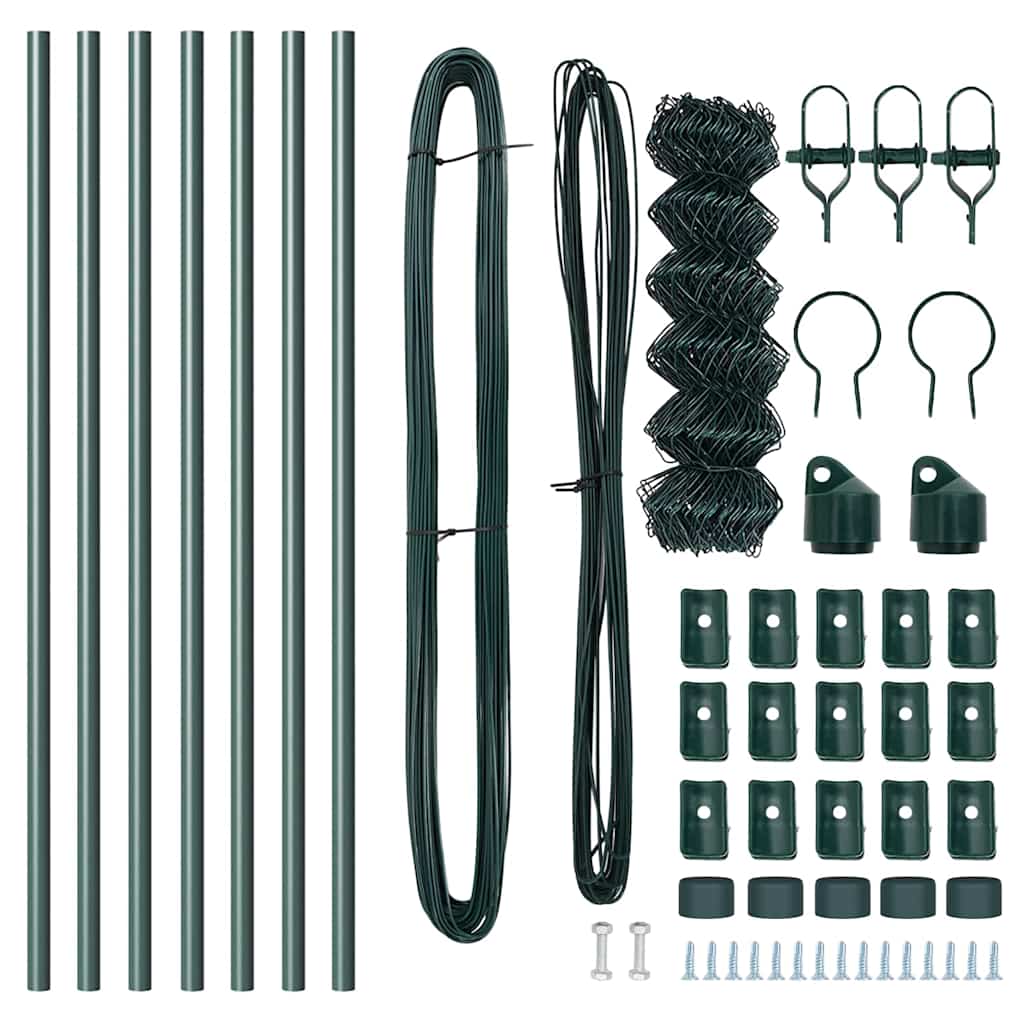 Set de Stâlpi de Gard Verde 0.4 x 10 m Oțel Galvanizat GartenMobel Dekor