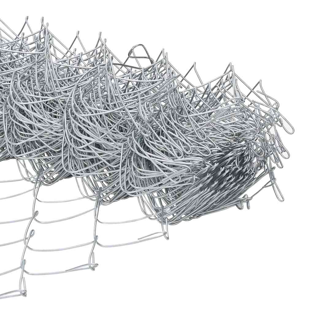 Set de Stâlpi de Gard Argintiu 1.5 x 10 m Oțel galvanizat GartenMobel Dekor