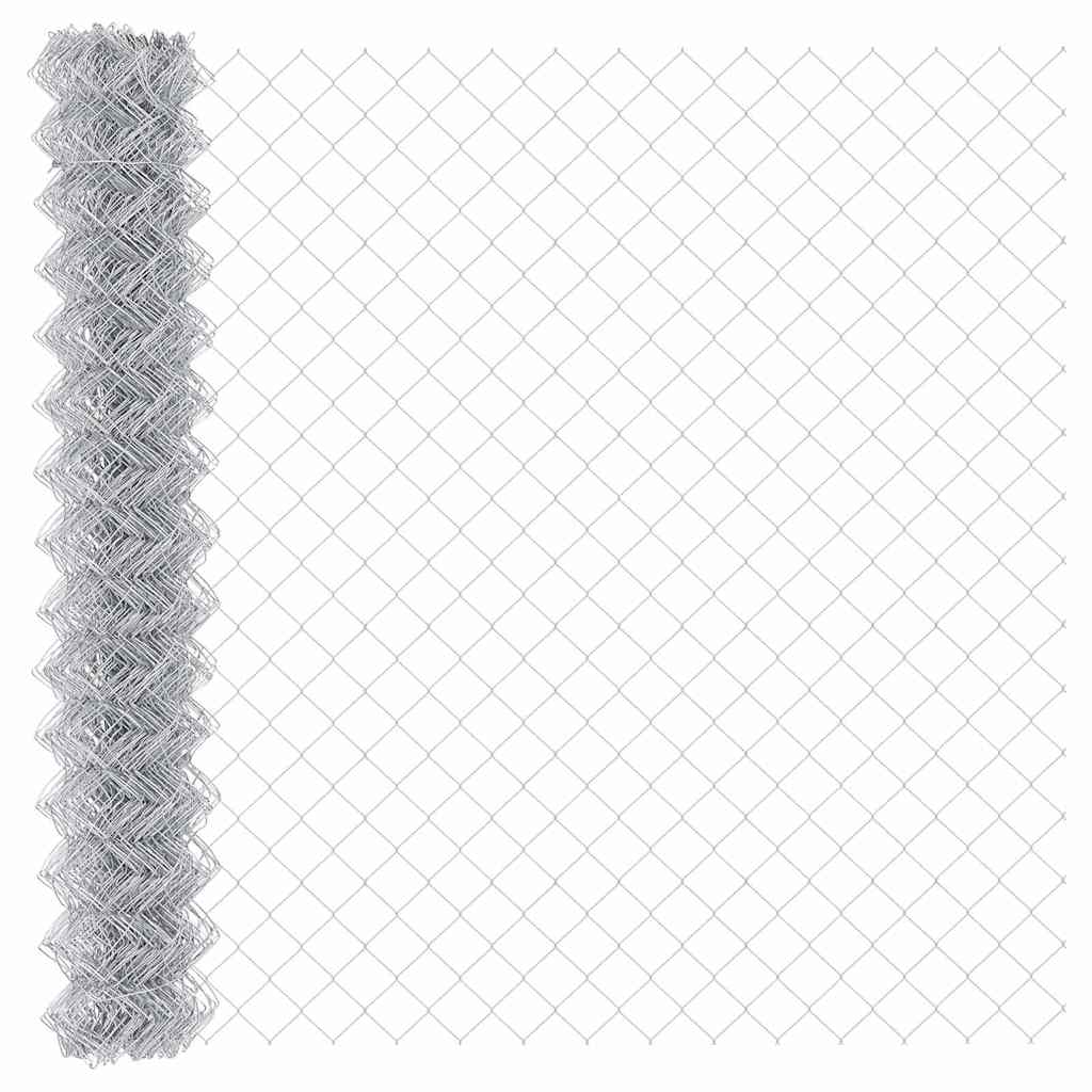 Set de Stâlpi de Gard Argintiu 1.5 x 10 m Oțel galvanizat GartenMobel Dekor