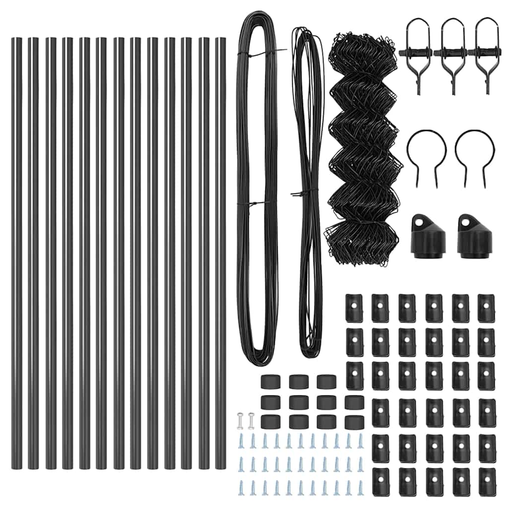 Set de Stâlpi de Gard Gri 0.4 x 25 m Oțel Galvanizat GartenMobel Dekor