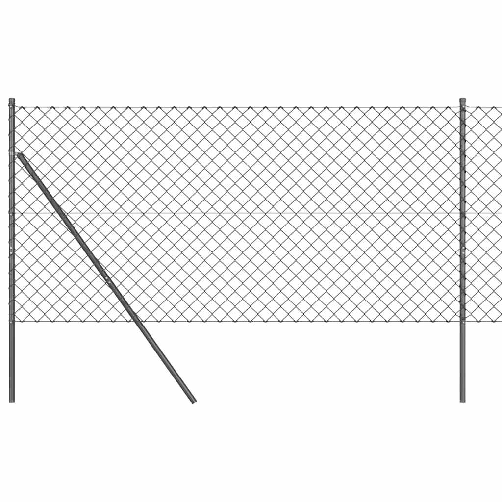 Set de Stâlpi de Gard Gri 1.2 x 25 m Oțel Galvanizat GartenMobel Dekor