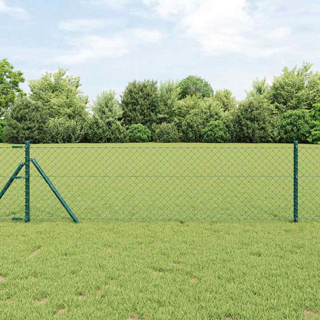 Set de Stâlpi de Gard Verde 0.4 x 25 m Oțel Galvanizat GartenMobel Dekor