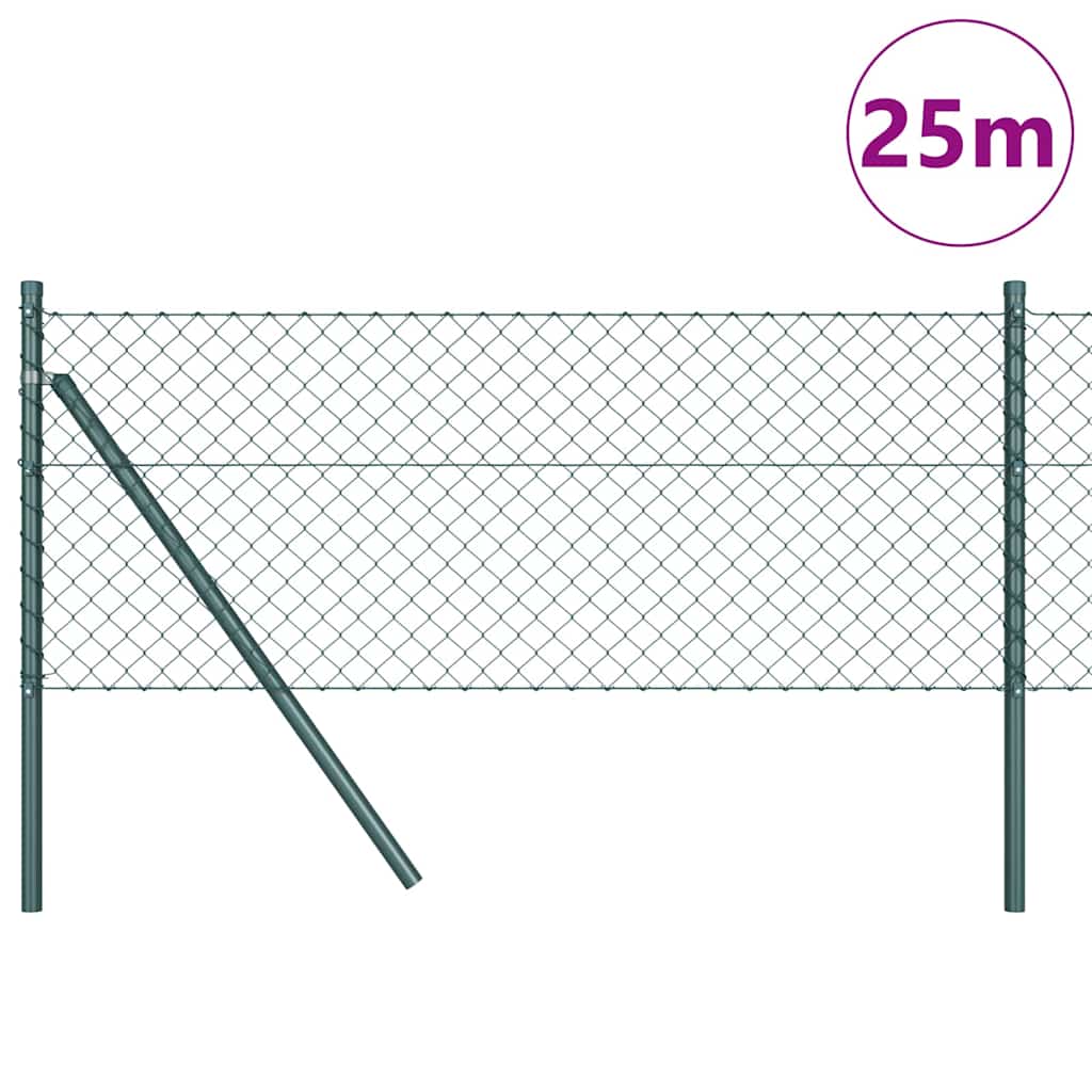 Set de Stâlpi de Gard Verde 0.4 x 25 m Oțel Galvanizat GartenMobel Dekor