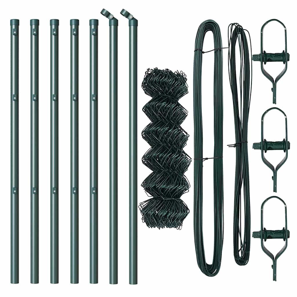 Set de Stâlpi de Gard Verde 0.8 x 10 m Oțel Galvanizat GartenMobel Dekor