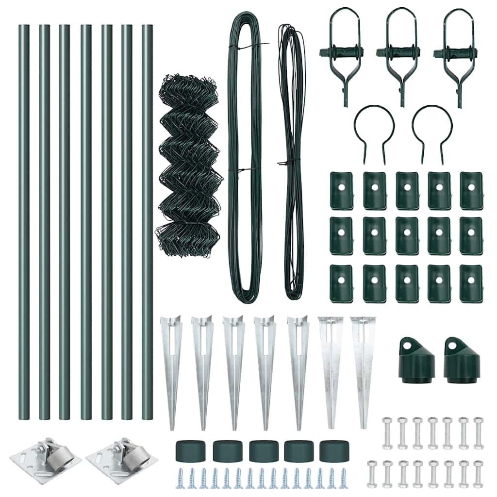 Set de Stâlpi de Gard Verde 0.8 x 10 m Oțel Galvanizat GartenMobel Dekor