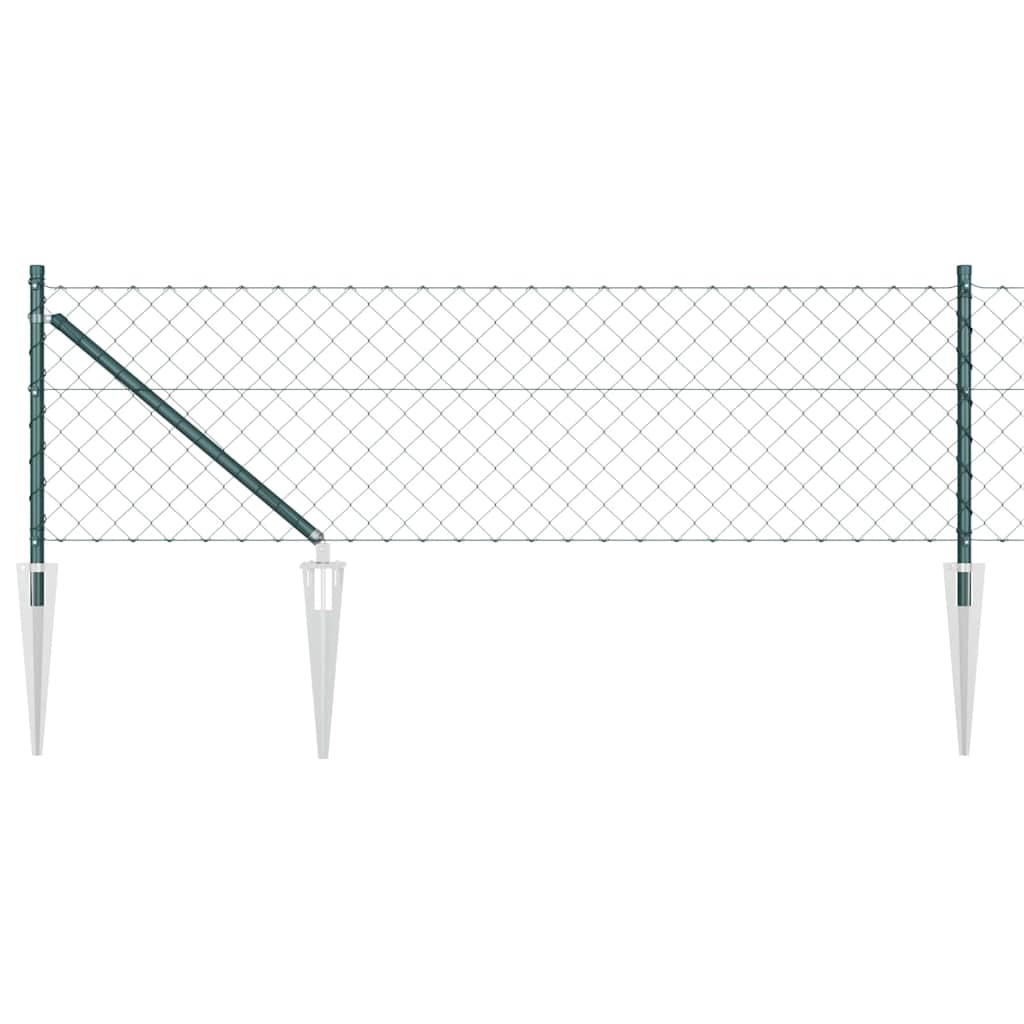 Set de Stâlpi de Gard Verde 0.8 x 10 m Oțel Galvanizat GartenMobel Dekor