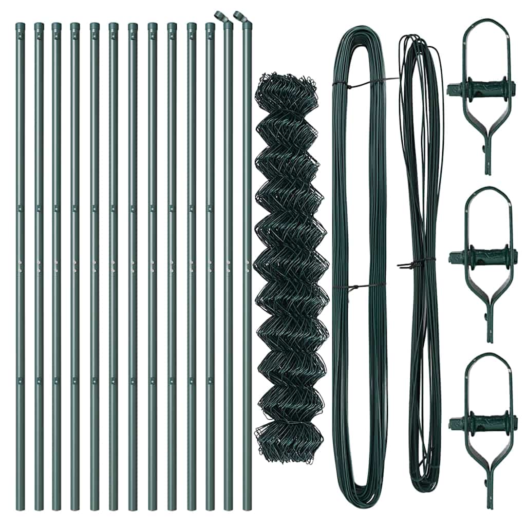 Set de Stâlpi de Gard Verde 1.2 x 25 m Oțel Galvanizat GartenMobel Dekor