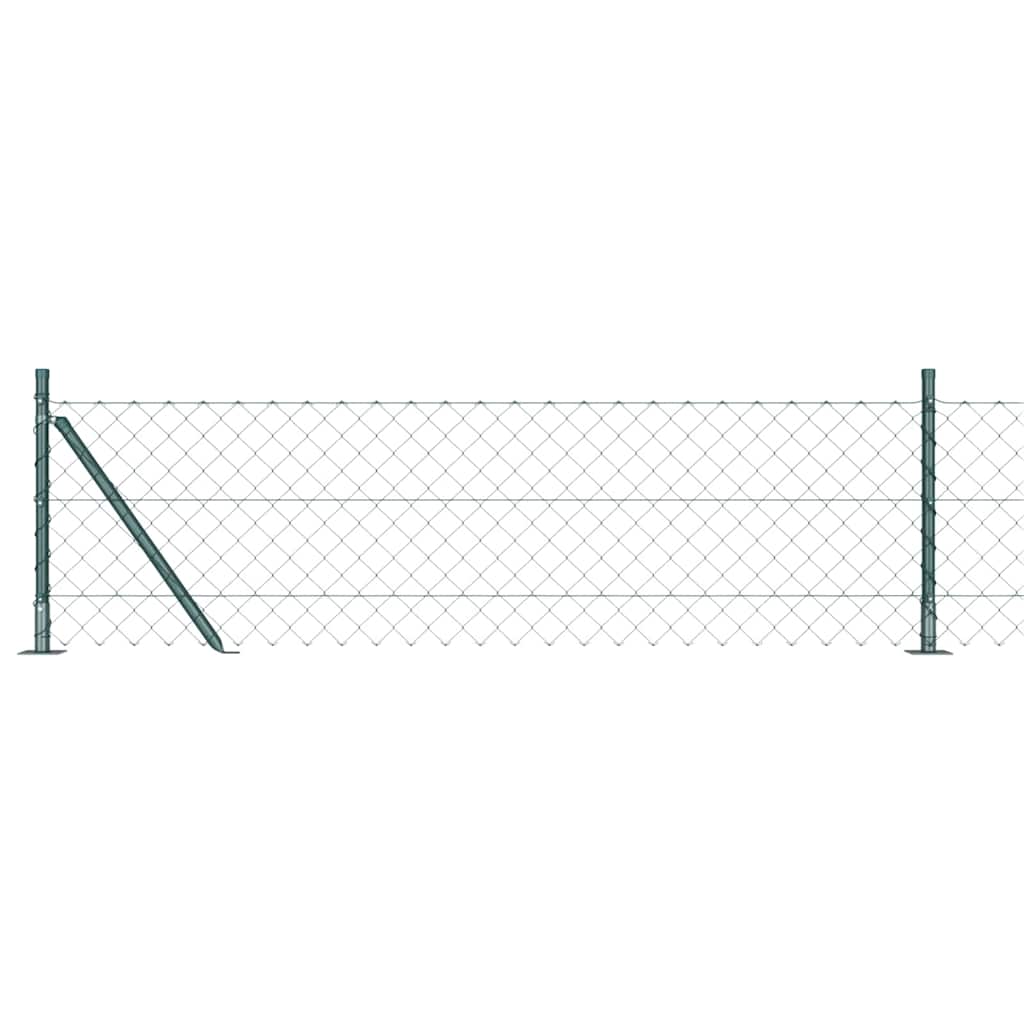 Set de Stâlpi de Gard Argintiu 10 m x 0.4 m Oțel Galvanizat GartenMobel Dekor