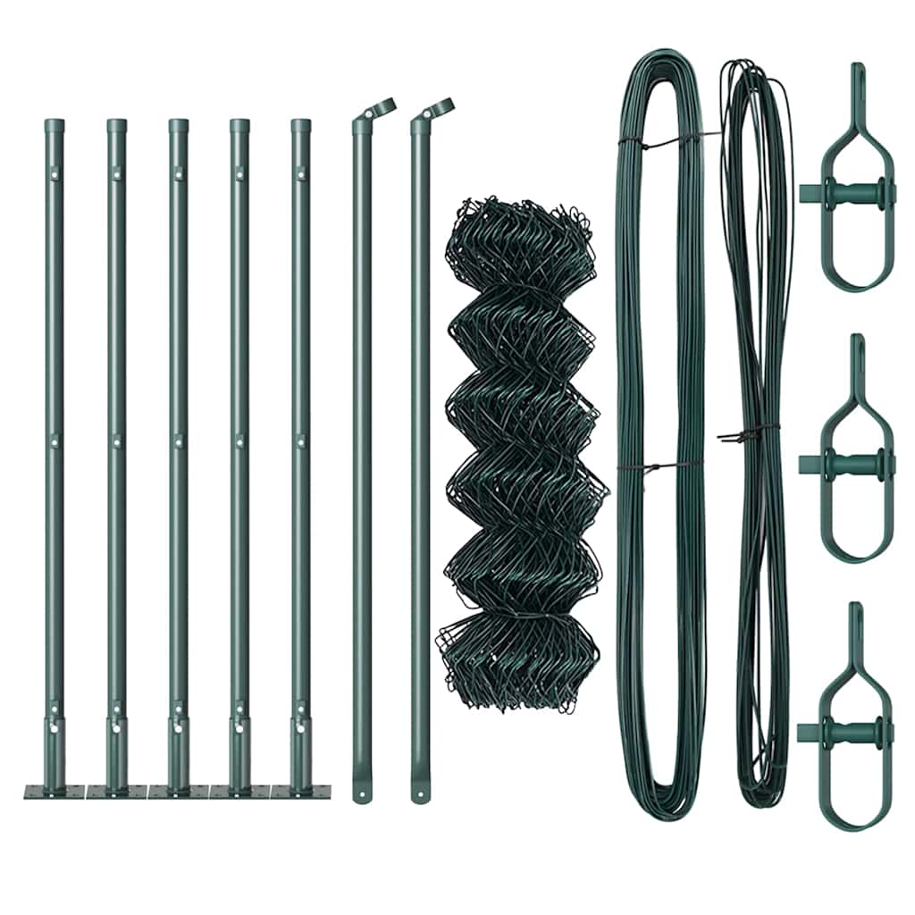 Set de Stâlpi de Gard Argintiu 10 m x 0.4 m Oțel Galvanizat GartenMobel Dekor