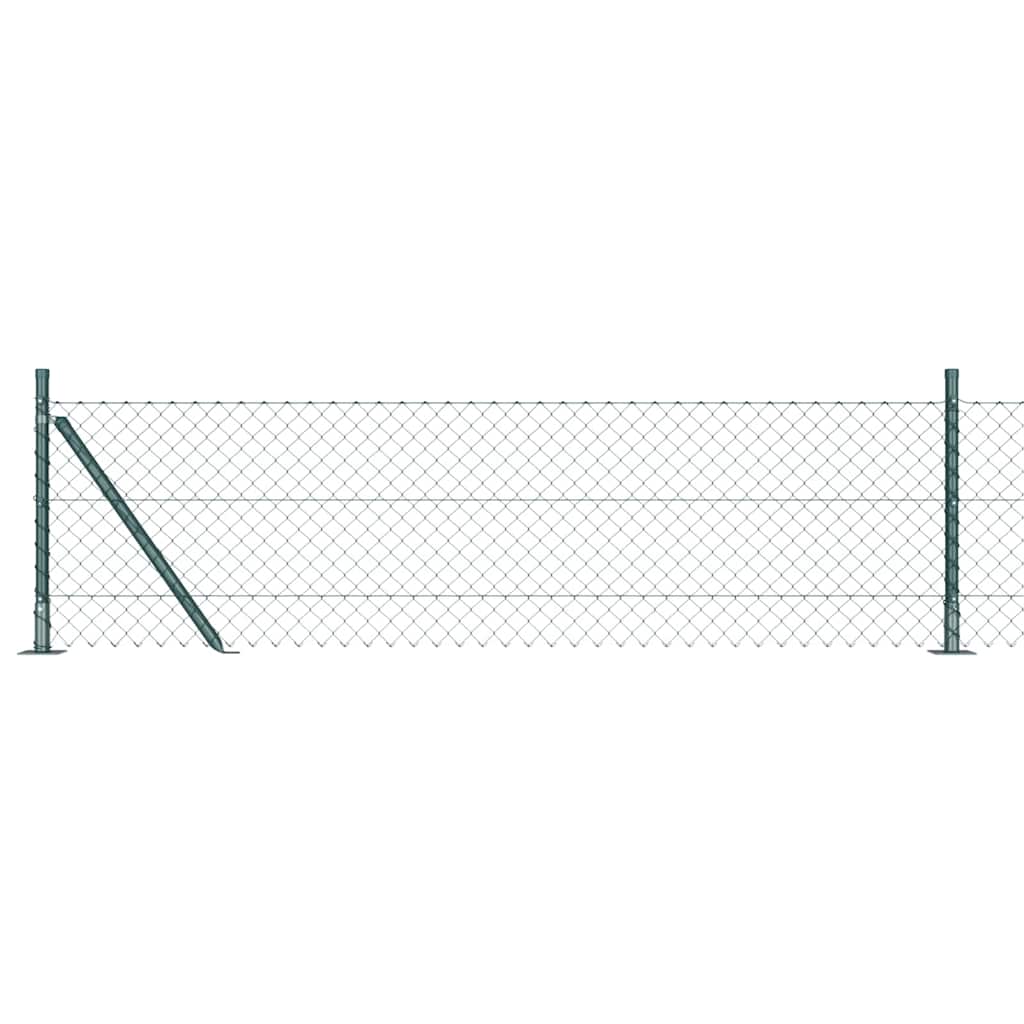Set de Stâlpi de Gard Argintiu 10 x 0.4 m Oțel Galvanizat GartenMobel Dekor
