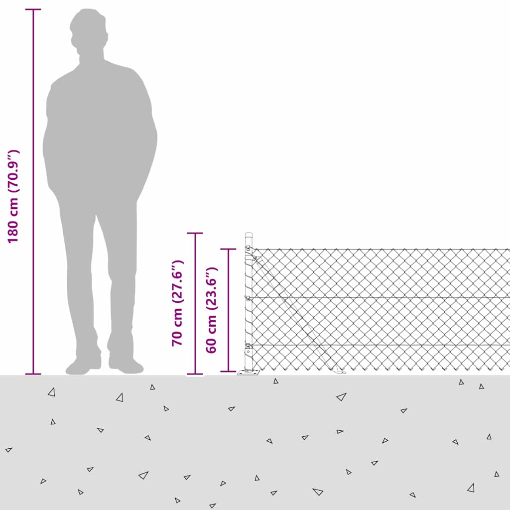 Set de Stâlpi de Gard Argintiu 10 x 0.6 m Oțel Galvanizat GartenMobel Dekor