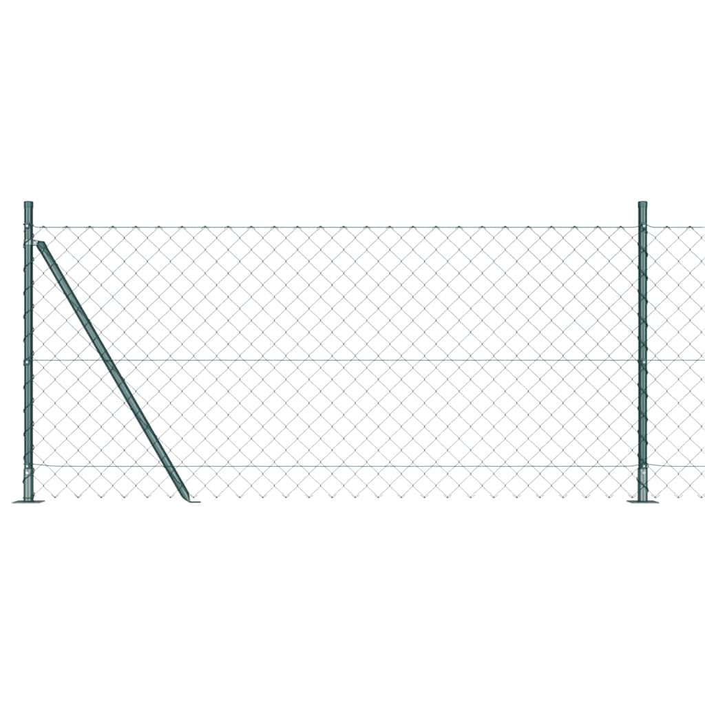Set de Stâlpi de Gard Argintiu 10 x 0.8 m Oțel Galvanizat GartenMobel Dekor
