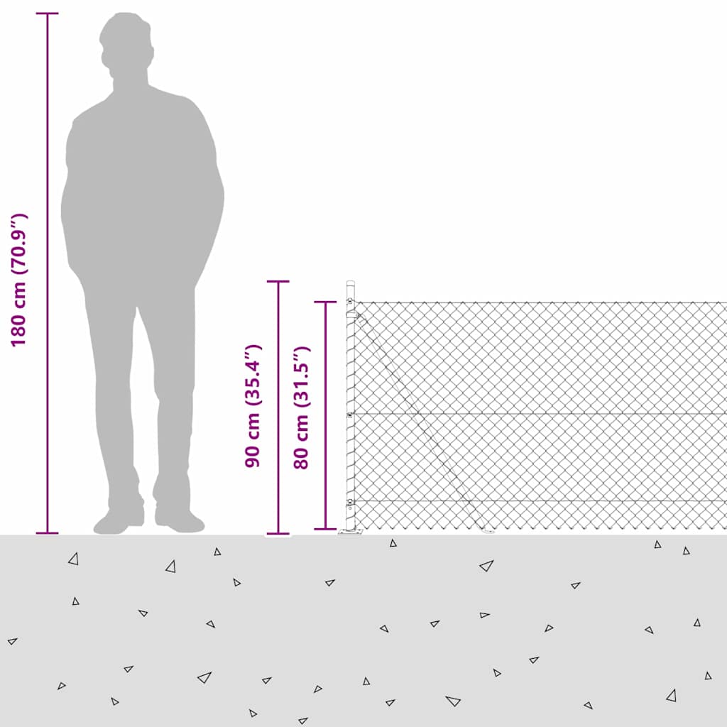 Set de Stâlpi de Gard Argintiu 10 x 0.8 m Oțel Galvanizat GartenMobel Dekor