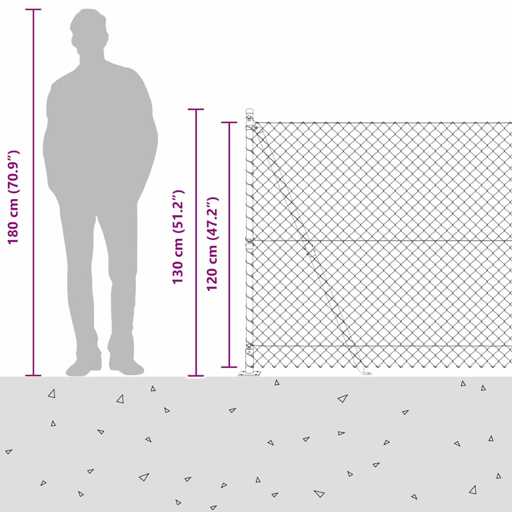 Set de Stâlpi de Gard Argintiu 10 x 1.2 m Oțel Galvanizat GartenMobel Dekor