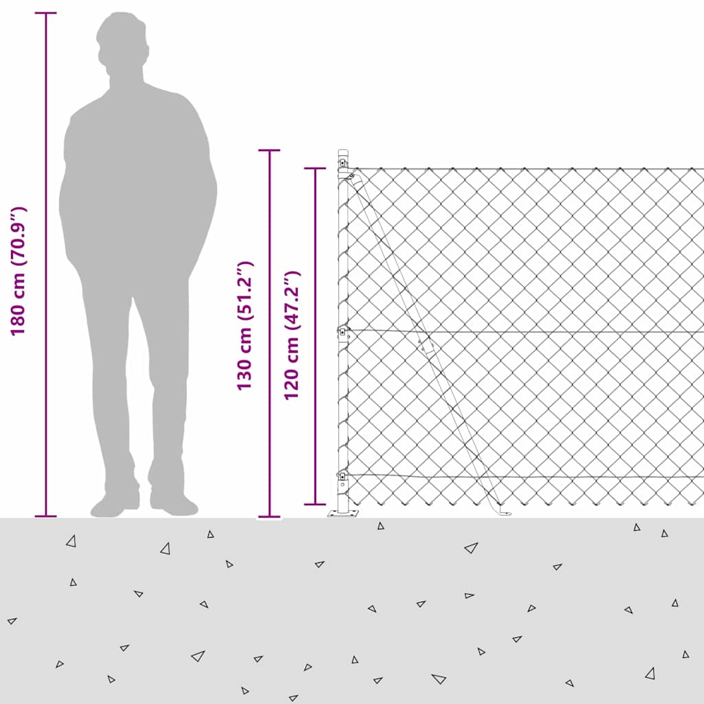 Set de Stâlpi de Gard Argintiu 10 x 1.2 m Oțel Galvanizat GartenMobel Dekor